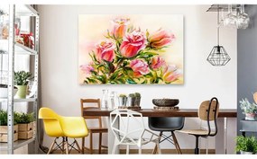 Quadro  Wonderful Roses  Colore Crema, Dimensioni e Misure 90x60