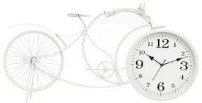 Orologio da Tavolo Bicicletta Bianco Metallo 95 x 50 x 12 cm