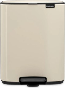 Cestino per la spazzatura beige in acciaio con pedale 12 l Bo – Brabantia