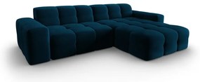 Divano angolare in velluto blu scuro (angolo destro) Kendal - Micadoni Home