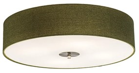 Lampada da soffitto rustica verde 50 cm - Drum Jute