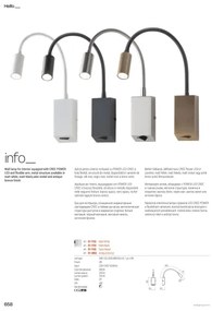 Redo 01-4802 - Lampada flessibile HELLO LED/3W/230V colore bronzo