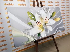 Quadro su tela – Giglio bianco su sfondo interessante