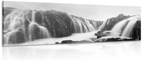Stampa su tela – Cascate maestose in bianco e nero