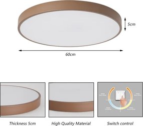 Brilagi - Plafoniera LED POOL LED/60W/230V 3000/4000/6000K 60 cm marrone