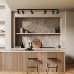 Faretto NICEA 6xGU10/10W/230V nero