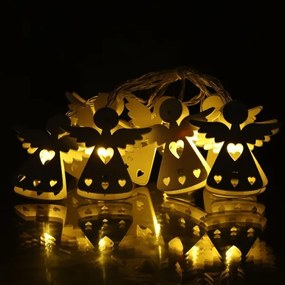 Retlux - Catena natalizia LED 10xLED/2xAA/bianco caldo 2m angioletti