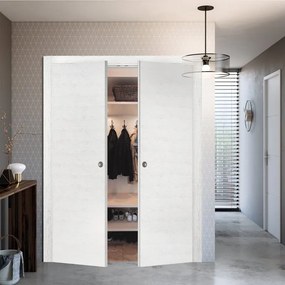 Porta interna a battente Kent in legno colore bianco, L 120 x H 210 cm, apertura reversibile