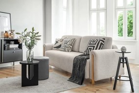 Divano beige allungabile/con contenitore e rivestimento in bouclé 244 cm Arcadova – ELTAP