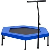 Trampolino con Manico e Tappetino di Sicurezza Esagonale 122 cm 92491