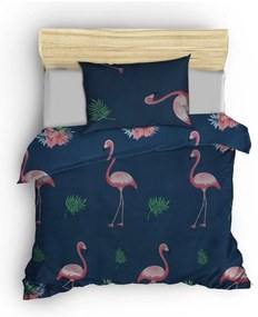 Set copripiumino e federa da bambini blu scuro/rosa per letto singolo 140x200 cm Big Filamin – Mijolnir