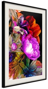 Poster  Flower Sonata  Cornice Quadri Cornice nera con pass-partout, Larghezza x Altezza Home decor 20x30