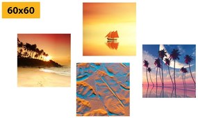 Set di quadri – Mare e spiaggia in colori interessanti
