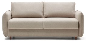 Kave Home - Divano letto Carlota 2 posti in ciniglia beige 140 cm