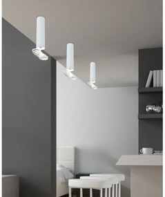 Lampadario a plafone TUBA 1xGU10/50W/230V bianco