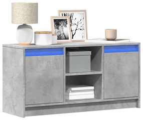 Mobile Porta Tv Con Led Grigio Cemento 100x34x50 Cm Truciolato /