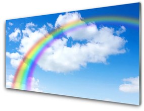 Quadro acrilico Arcobaleno Cielo Nuvole Natura 100x50 cm