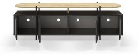 Tavolo TV nero in rovere 160x48 cm Hinoa - Marckeric