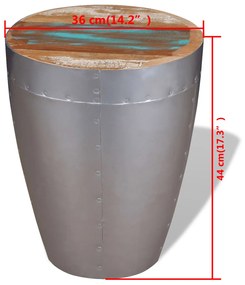 Sgabello Aviatore in Legno Massello di Recupero