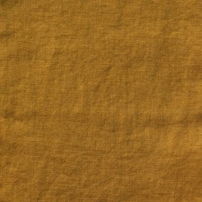Tenda giallo ocra marrone in lino 140x330 cm Bronze – Linen Tales