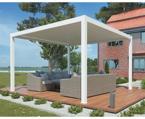 FIREBOLT - pergola bioclimatica motorizzata con led in alluminio 3 x 4 m