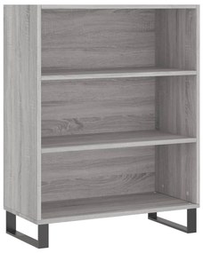 Scaffale grigio sonoma 69,5x32,5x90 cm in legno multistrato