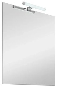 Specchio bagno 50x60 cm reversibile con luce LED naturale
