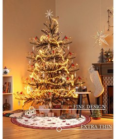 Tappeto rotondo rosso natalizio in misto cotone ø 200 cm Toy's Delight Red Christmas - Villeroy&amp;Boch
