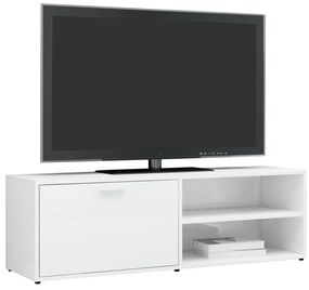 Mobile porta tv bianco lucido 120x34x37 cm in truciolato