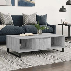 Tavolino Da Salotto Grigio Sonoma 104x60x35cm Legno Multistrato /