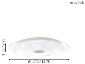 Eglo 98323 - Plafoniera LED dimmerabile LANCIANO LED/24W/230V + Tc