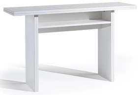 Tavolo consolle estraibile Oplà  L 120 x H 76 x P 35 cm bianco