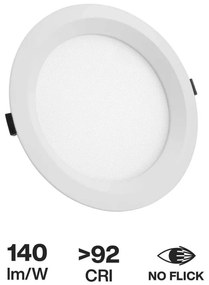 Faro LED da Incasso 44W, Foro Ø210-220mm con driver Philips UGR17 IP54 Colore  Bianco Caldo 2.700K