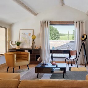 Atmosphera - Lampada con piedistallo LAHTI 1xE27/25W/230V paulownia