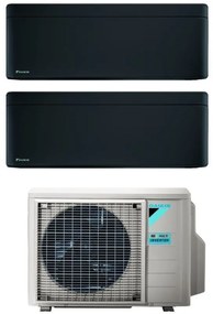Climatizzatore Condizionatore Daikin Bluevolution Dual Split Inverter serie STYLISH TOTAL BLACKWOOD 7+9 con 2MXM40A R-32 Wi-Fi Integrato 7000+9000