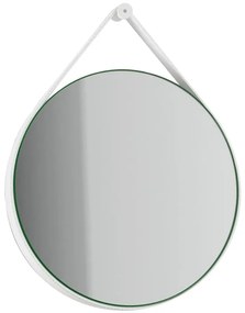 Specchio kiwi tondo in metallo bianco Ø 60 cm