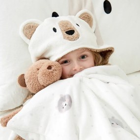 Coperta da bambini con cappuccio marrone e color crema in micropile 90x125 cm Cosy Bear – Catherine Lansfield