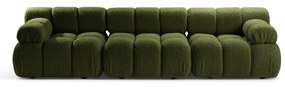 Divano componibile verde in tessuto bouclé 282 cm Bellis - Micadoni Home
