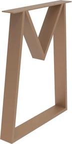 Gamba per mobili trapezoidale STEELMI Wine in acciaio rame opaco L 60 x P 8 x H 71 cm