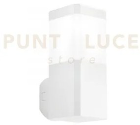 Applique focus bianca squadrata 1 luce attacco gu10 ip65 10x13x24cm