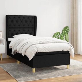 Giroletto A Molle Con Materasso Nero 80x200 Cm İntessuto /