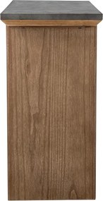 Tavolo consolle di colore naturale con piano in metallo 40x110 cm Riva – Bloomingville