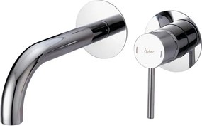 Rubinetto per lavabo ad incasso getto laminare cristallino TAYRONA cromato lucido HUBER H 8 cm