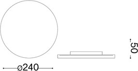 Ideal Lux - Applique da esterno LED PUNTO LED/12W/230V CRI Ø 24 cm IP54 marrone