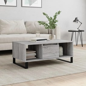 Tavolino Salotto Grigio Sonoma 90x50x36,5 Cm Legno Multistrato /