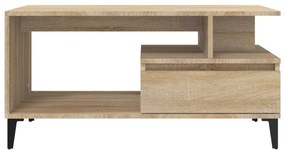 Tavolino da Salotto Rovere Sonoma 90x49x45 cm Legno Multistrato