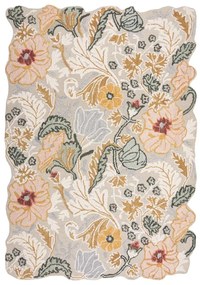 Tappeto in lana rosa chiaro tessuto a mano 160x230 cm Daphne Shaped Floral - Flair Rugs