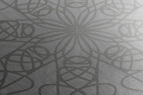 Quadro su tela – Ornamento circolare grigio
