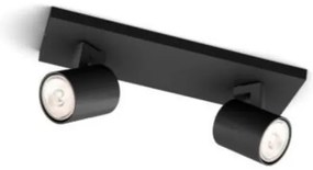 Philips - Luce Spot RUNNER 2xGU10/20W/230V nero