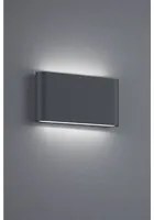 Applique Rettangolare Thames II Led Doppia Emissione IP54 Antracite L17 cm Trio Lighting